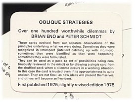 oblique strategies instruction