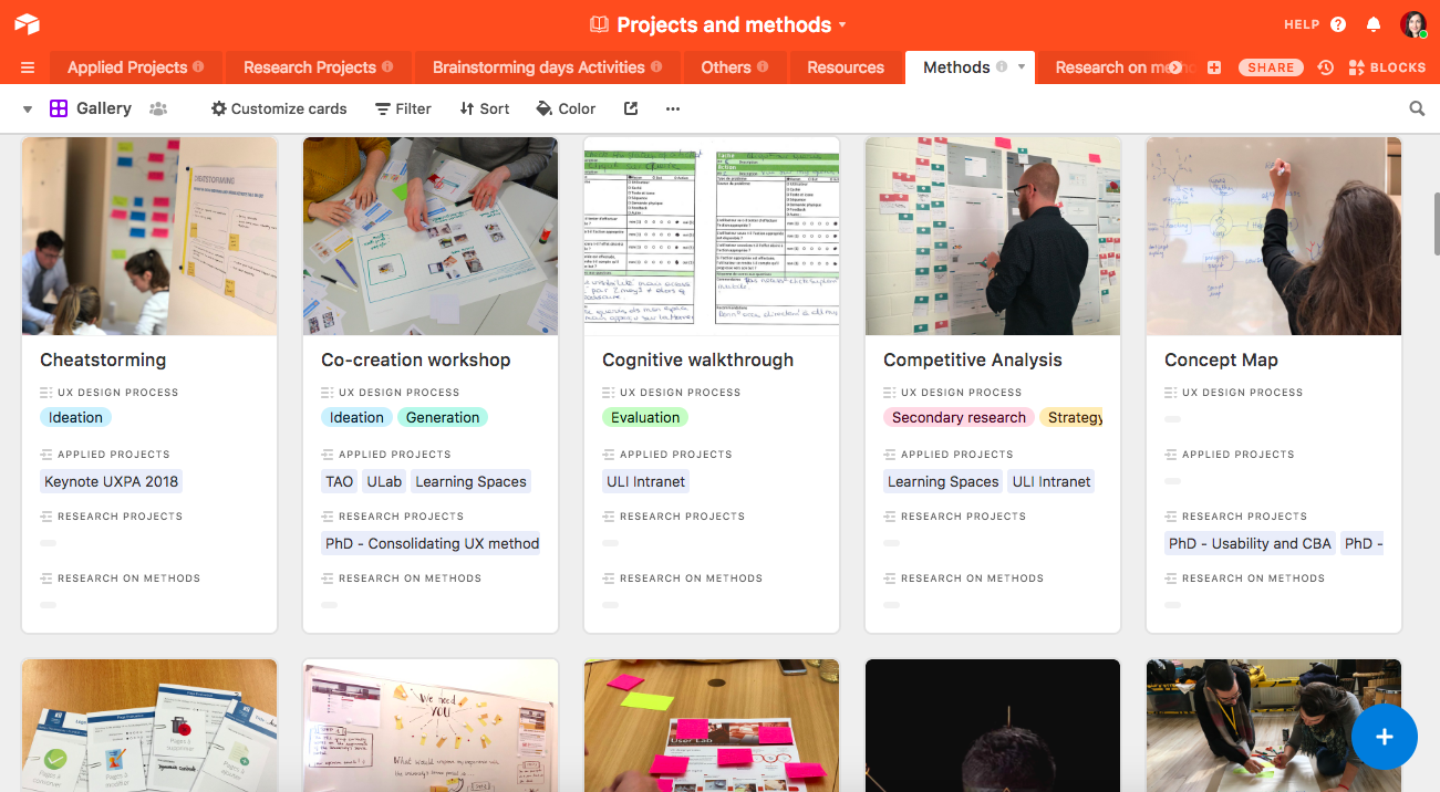 Airtable brainstorming days UniLux